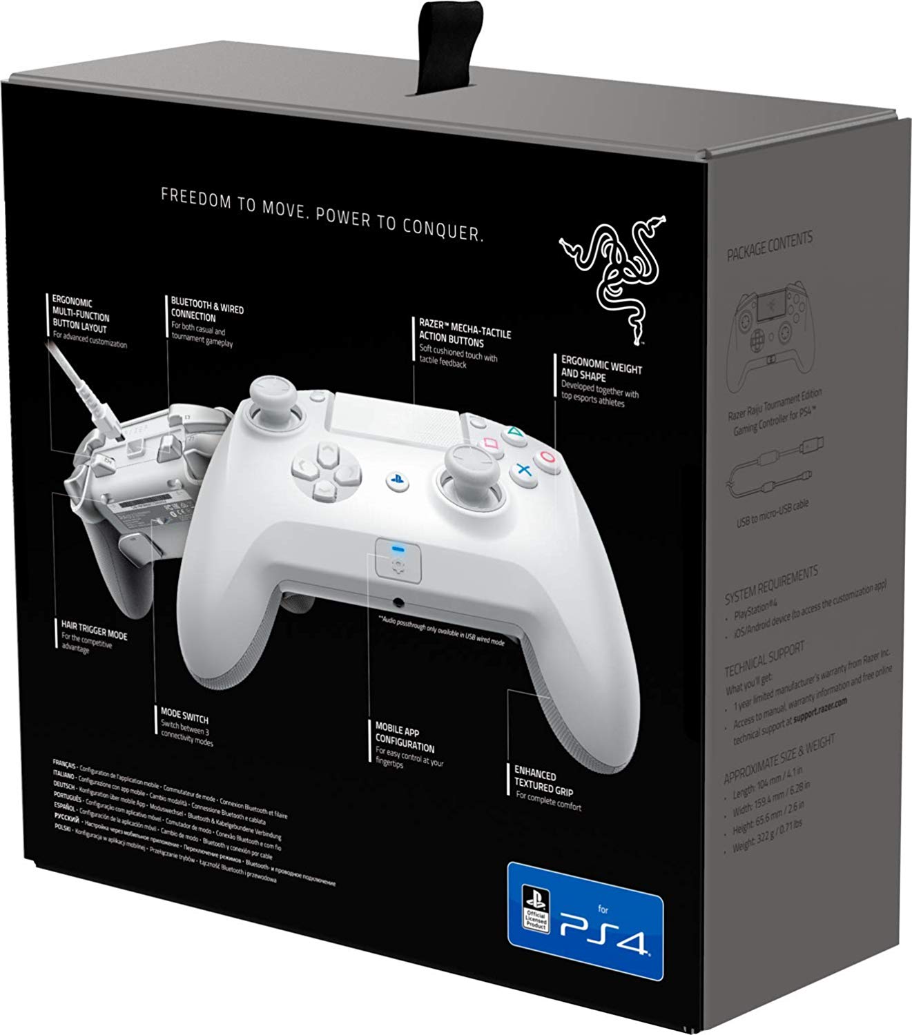 RAZER Raiju Tournament Edition -Mercury White