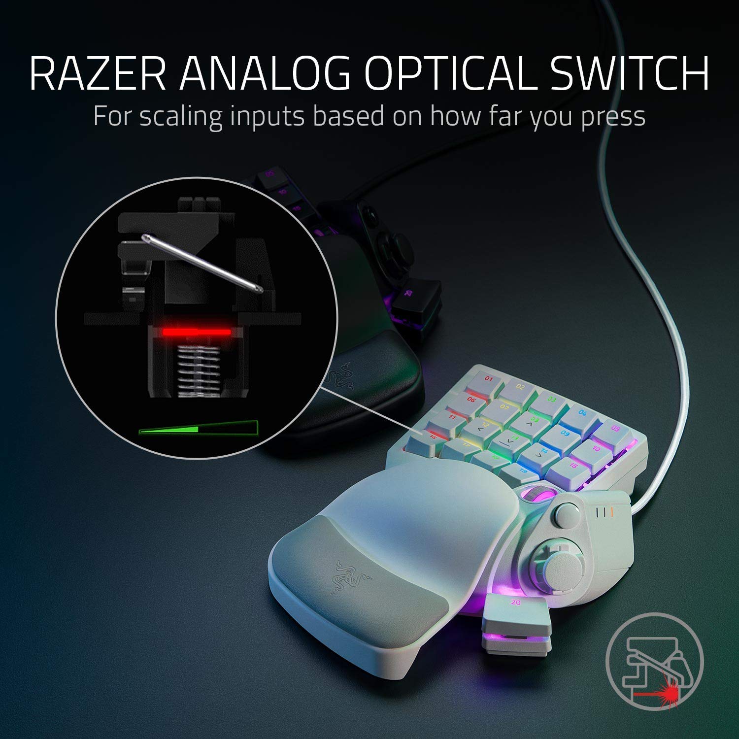 Razer Tartarus Pro [Mercury White] - PC Gaming Keypad