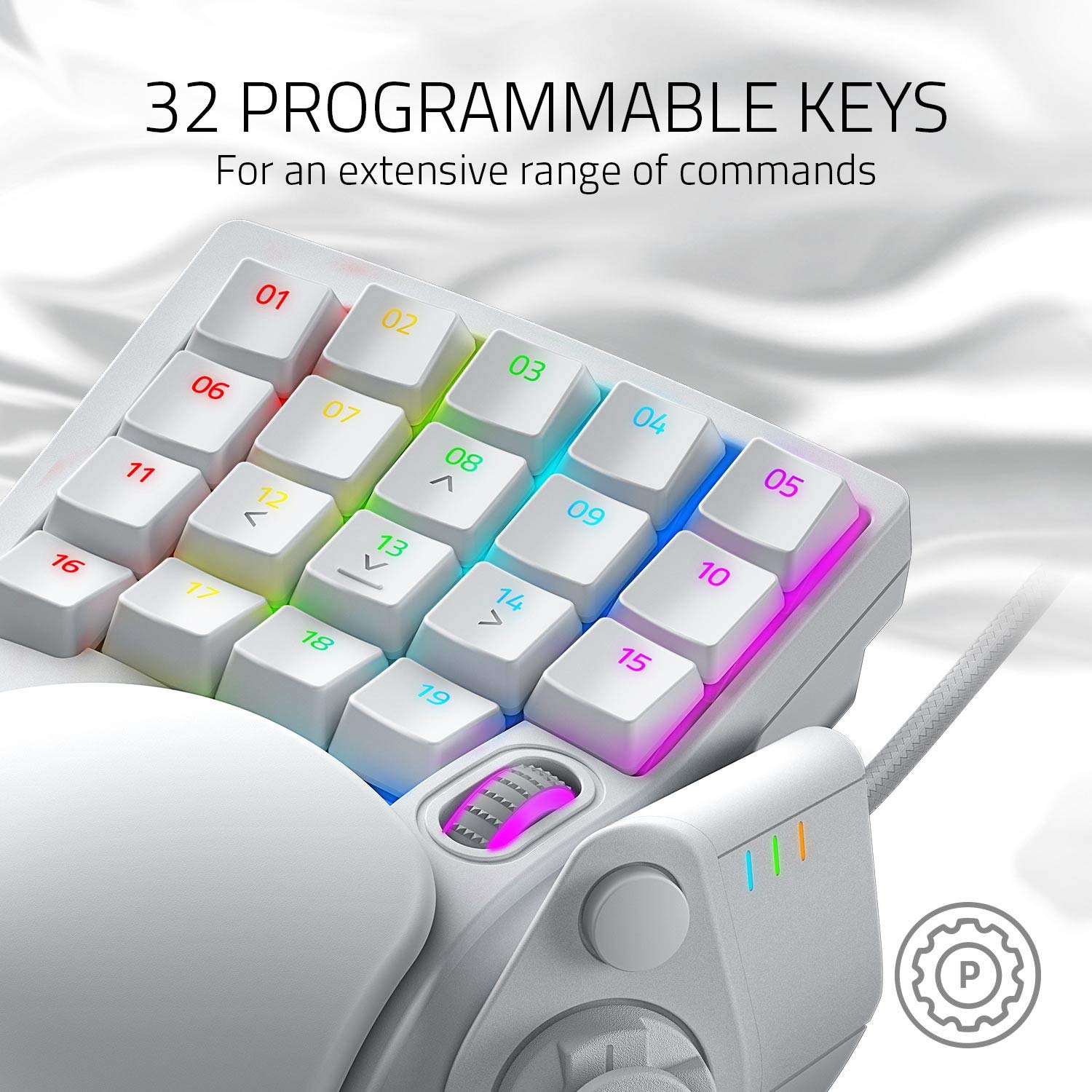 Razer Tartarus Pro [Mercury White] - PC Gaming Keypad