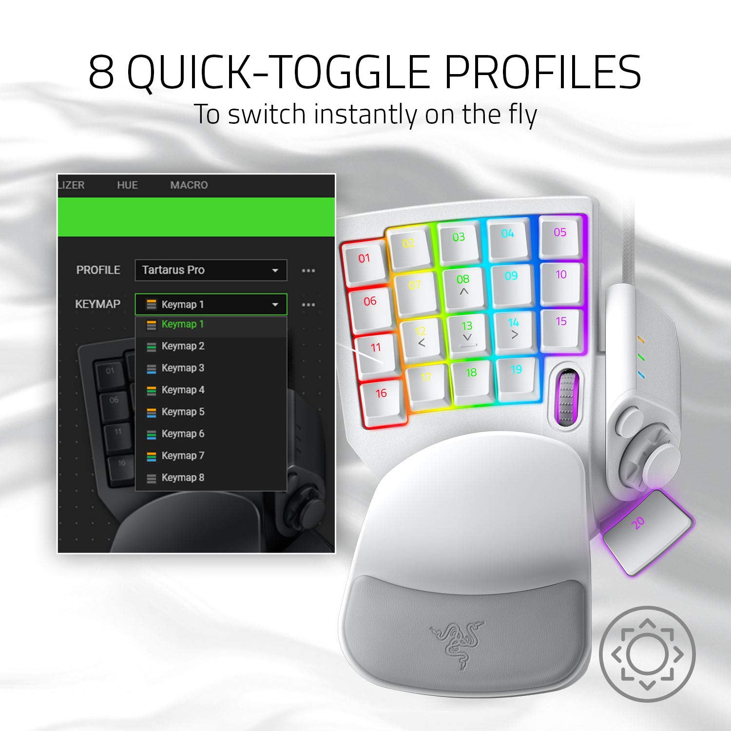 Razer Tartarus Pro [Mercury White] - PC Gaming Keypad