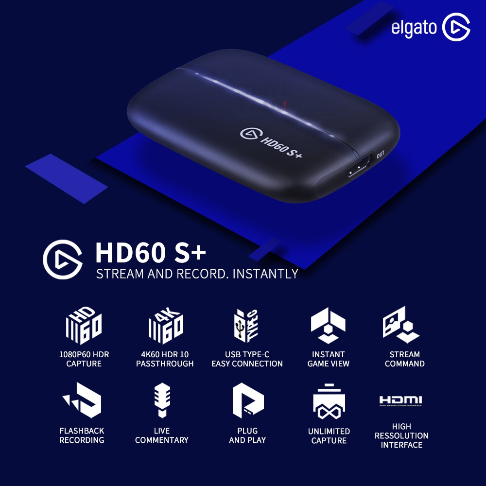 ELGATO Game Capture HD60S+ Game Recorder (HD60S+) - 2160p 30fps / 1080p 60fps, HDR Support (10GAR9901) ELGATO Game Capture HD60S+ Game Recorder (HD60S+) - 2160p 30fps / 1080p 60fps, HDR Support (10GAR9901)