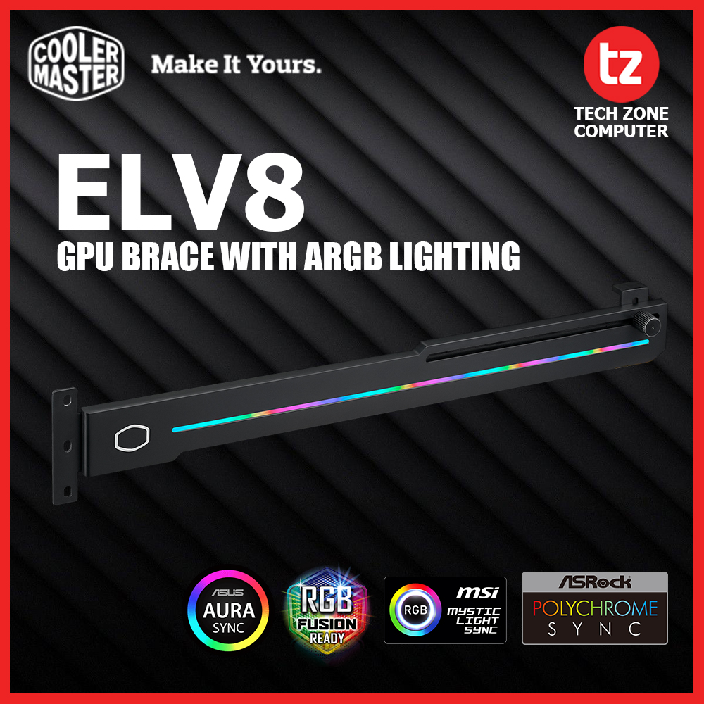 Cooler Master ELV8 GPU Brace with ARGB Strip Lighting Universal