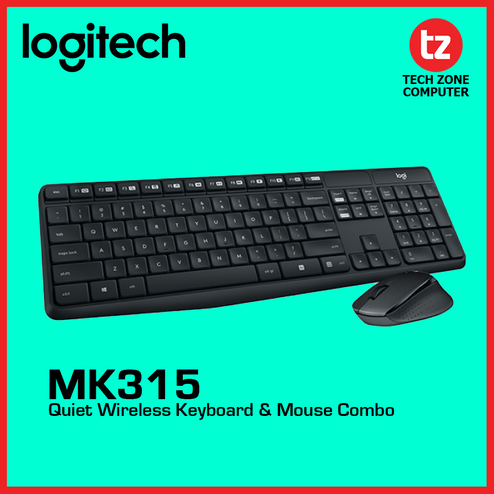 Logitech MK315 USB Quiet Wireless Keyboard & Mouse Combo